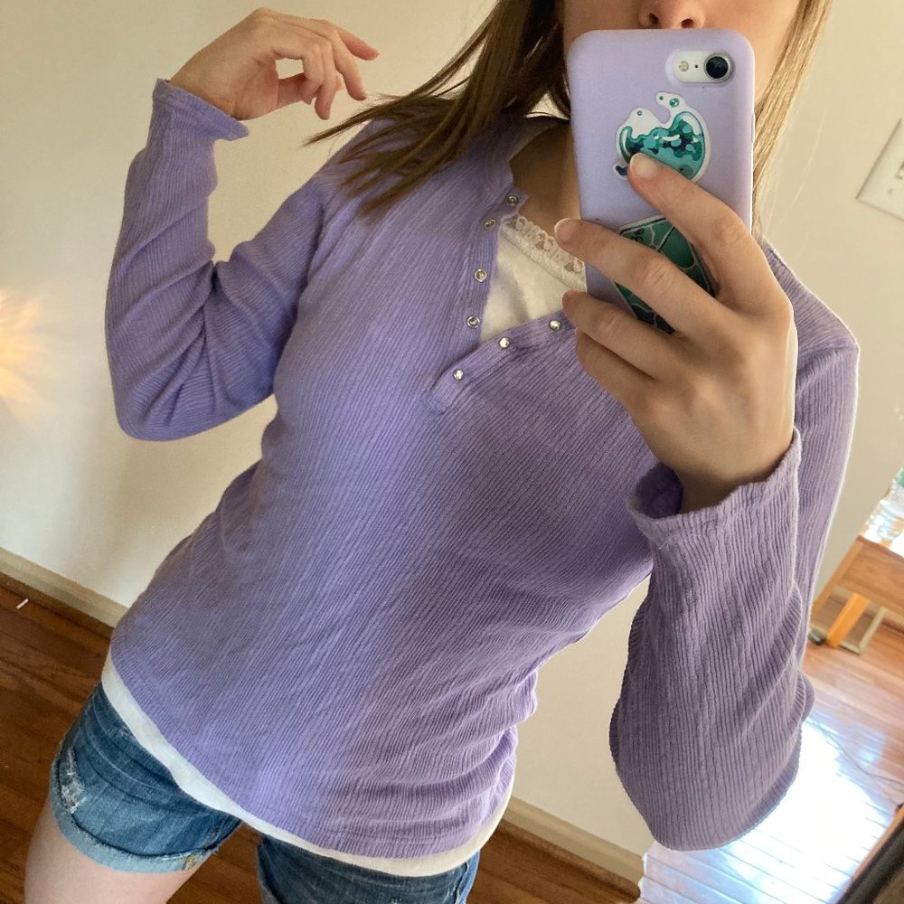 Y2K Lace Textured Top